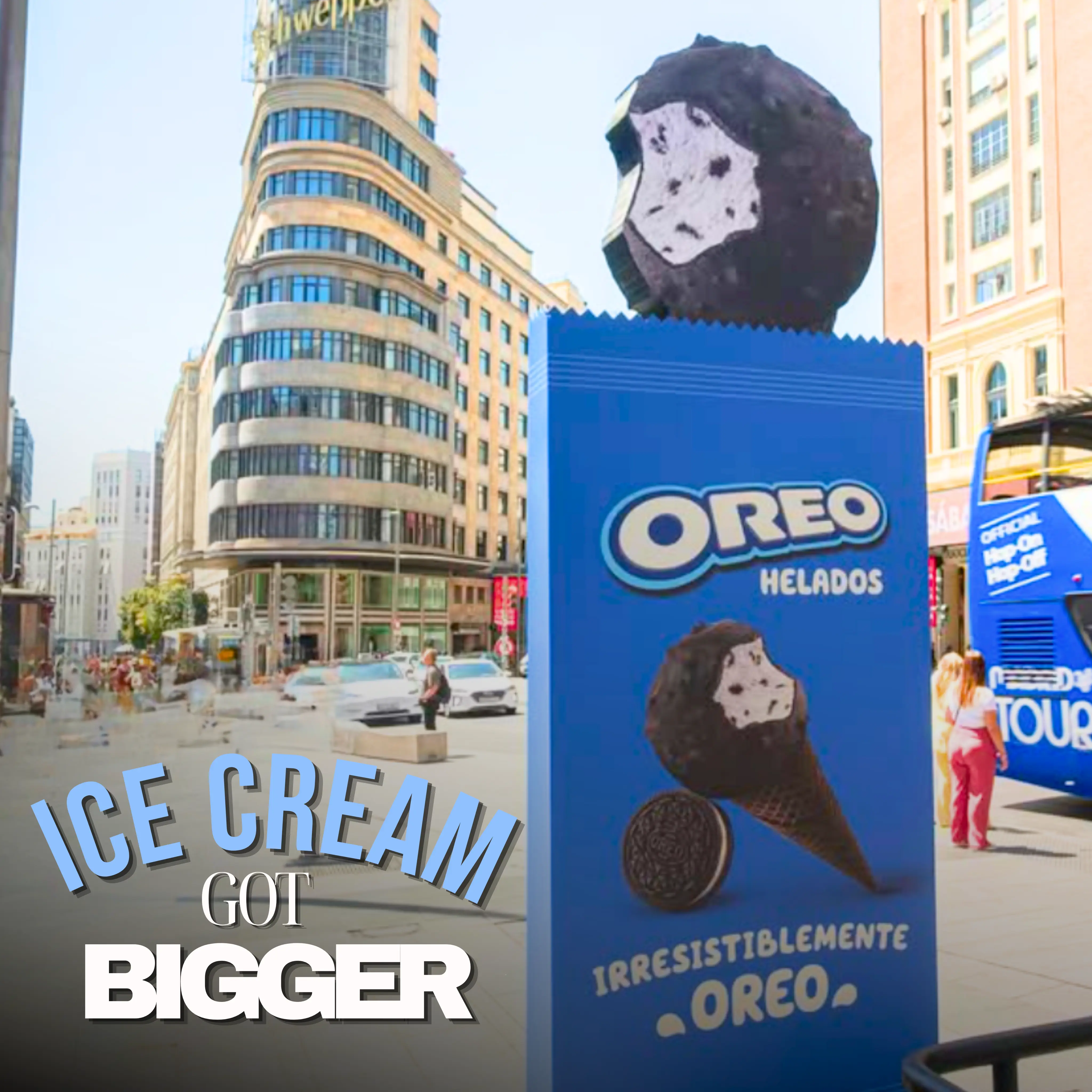 Oreo Ice Cream Turns Madrid Bus Shelters Into Giant Product Displays