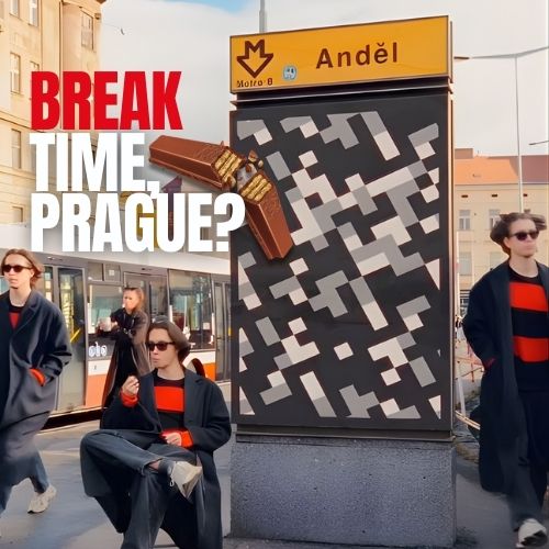 KitKat Transforms Prague’s Outdoor Ads Into Invitations to Take a Break