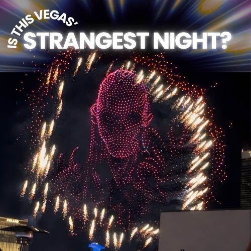 Stranger Things Lights Up the Las Vegas Sky