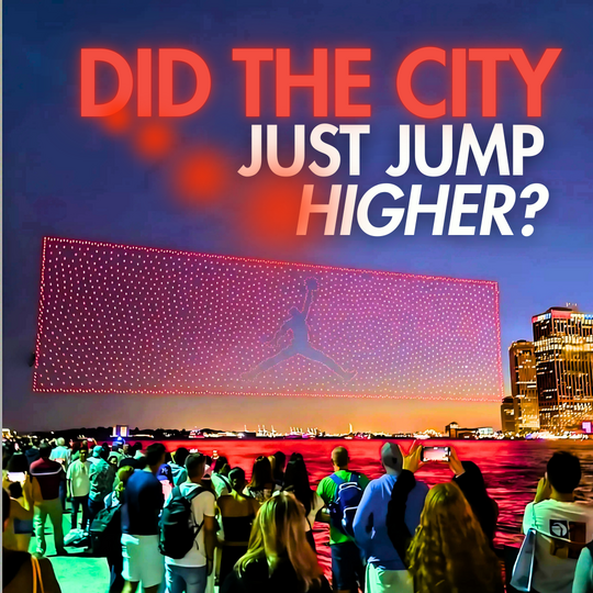 Jordan Brand drones light up New York