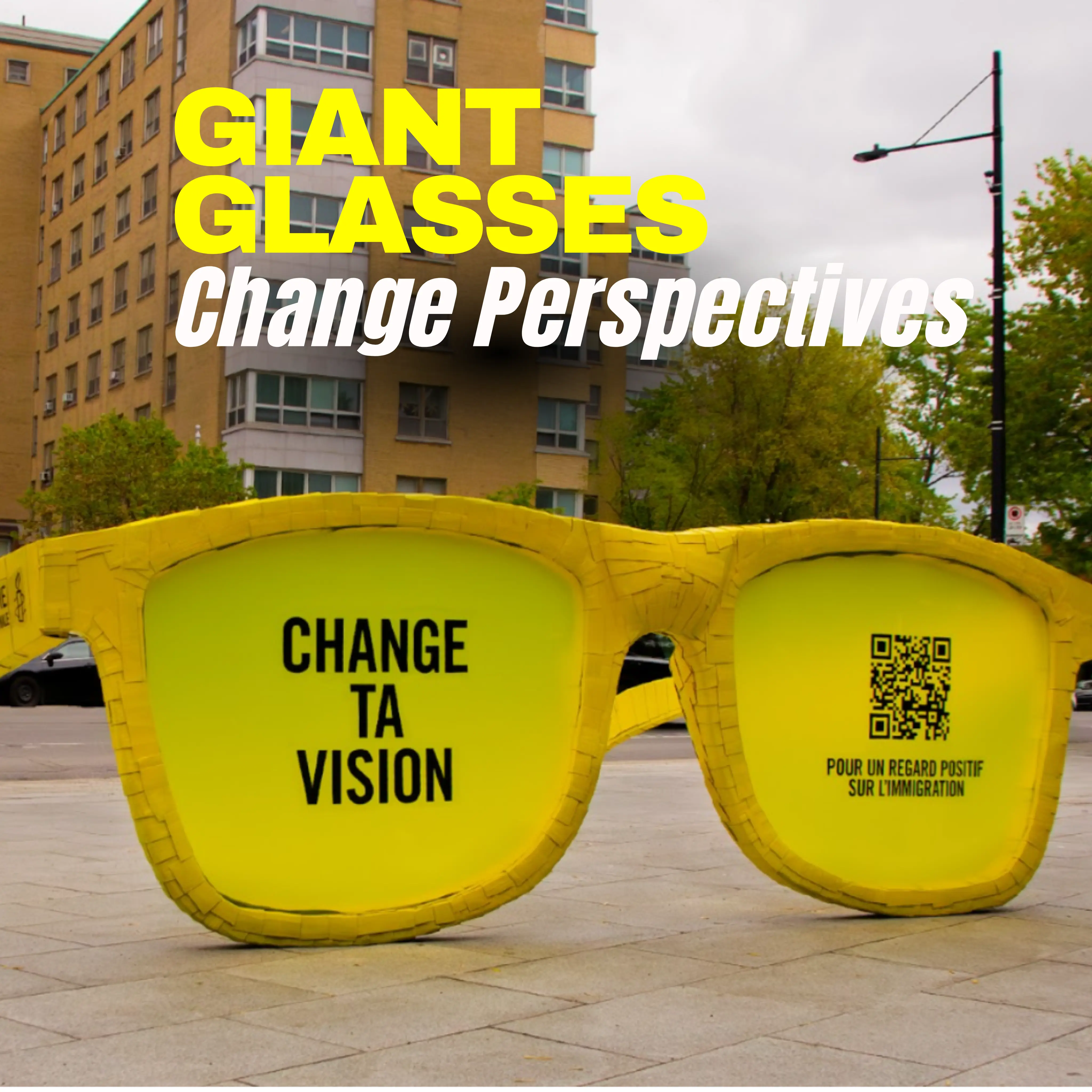 Amnesty International Giant Yellow Glasses OOH Campaign