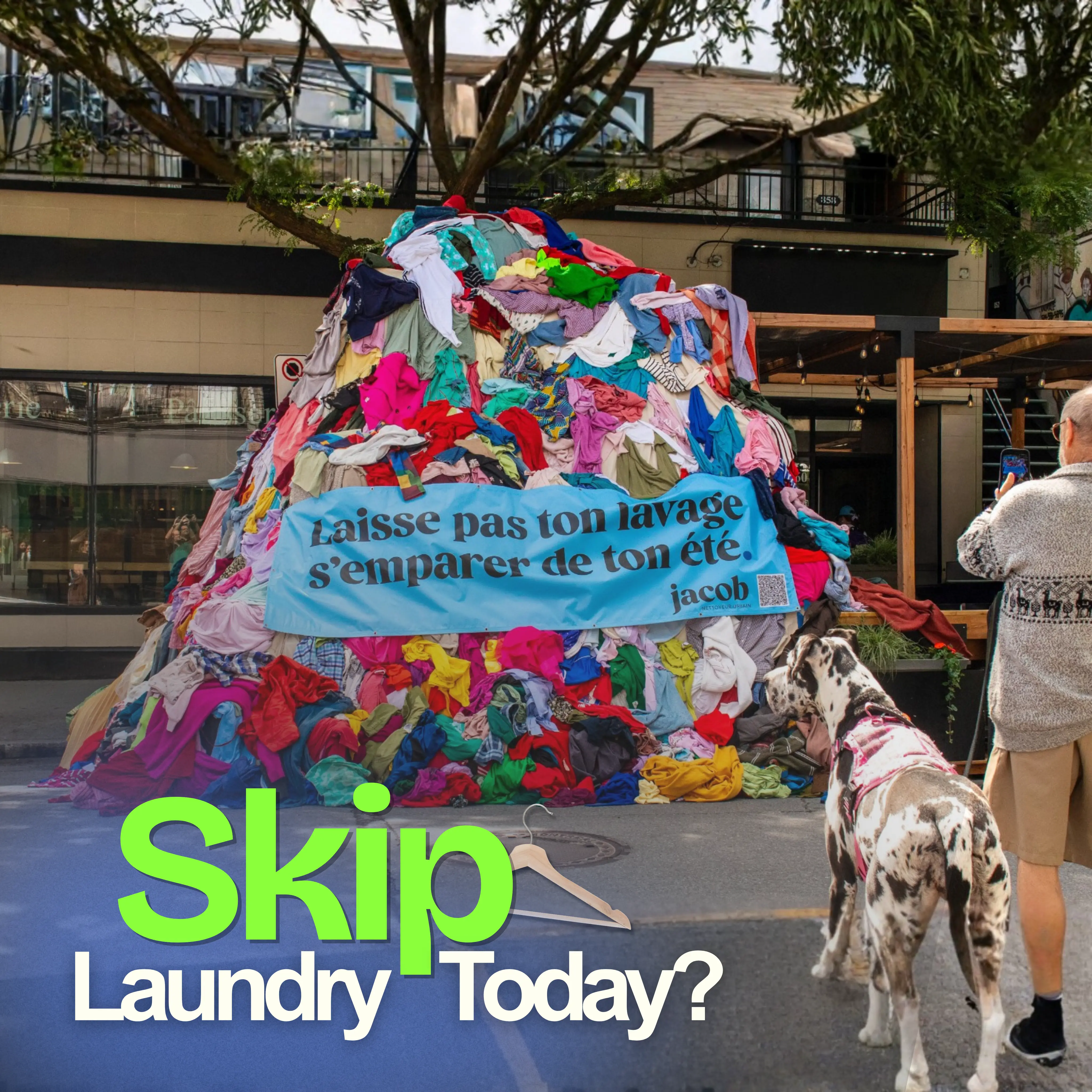 Jacob's Giant Laundry Installation Takes Over Montreal Streets