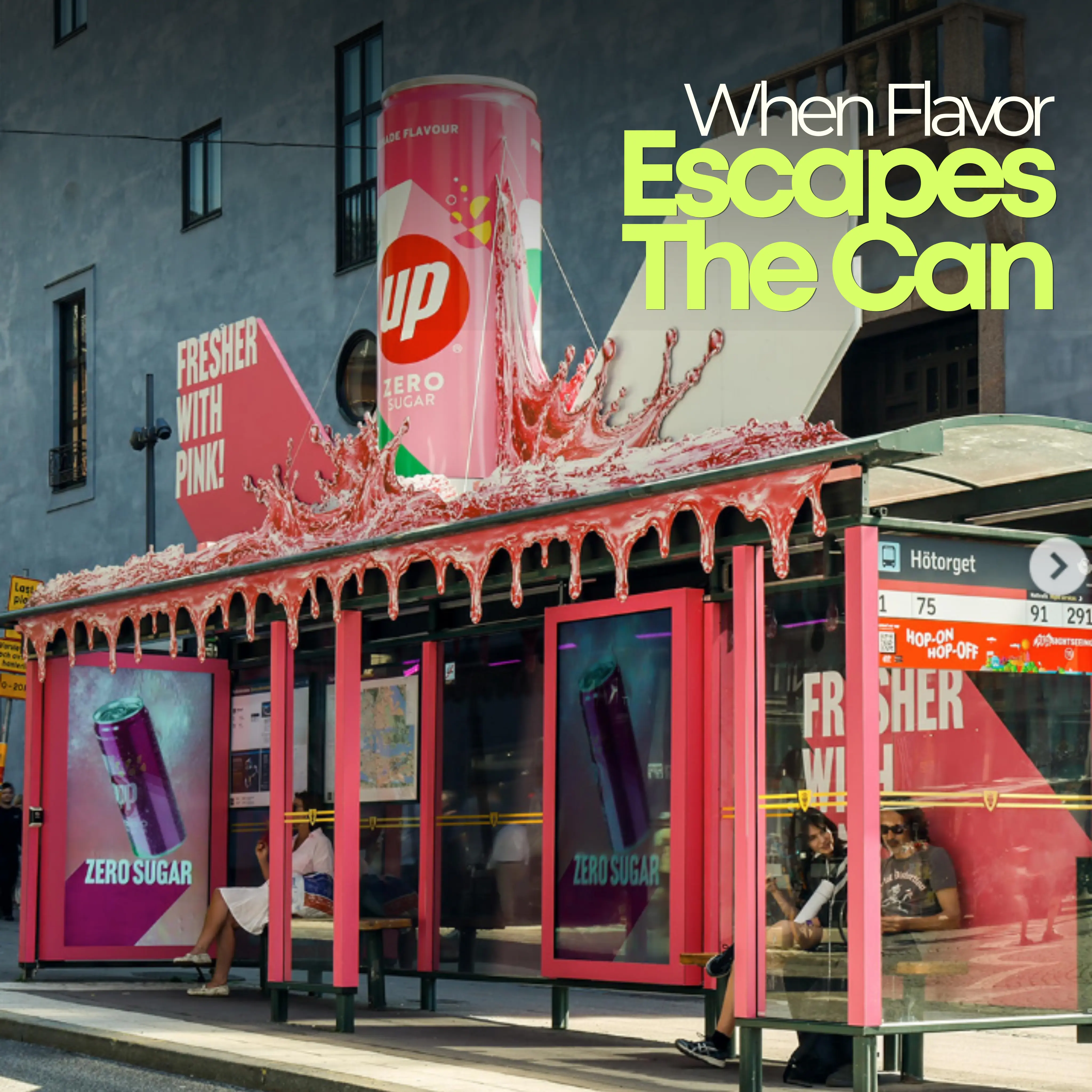7UP Launches Eye-Catching Bus Shelter Campaign For Pink Lemonade