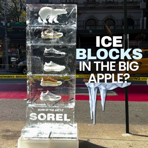 SOREL Freezes New York Streets with Ice Block OOH Installation