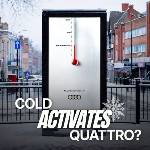 Audi Quattro Season Turns Freezing Temps Into DOOH