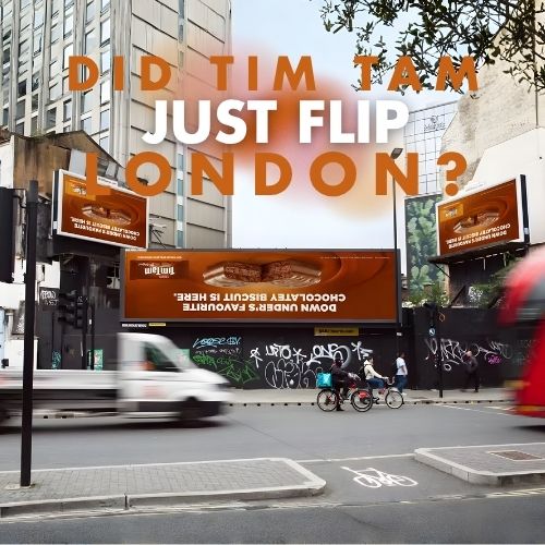 Tim Tam Flips Billboards for Sweet UK Debut