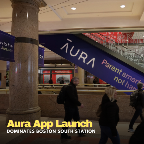 Aura App Launch Dominates Boston South Station
