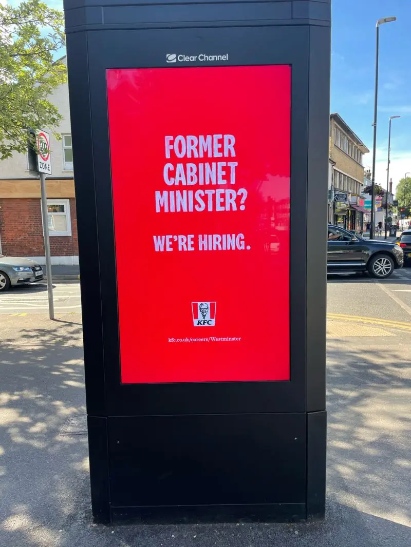 Transit Advertising from KFC, Former Cabinet Minister? We're Hiring