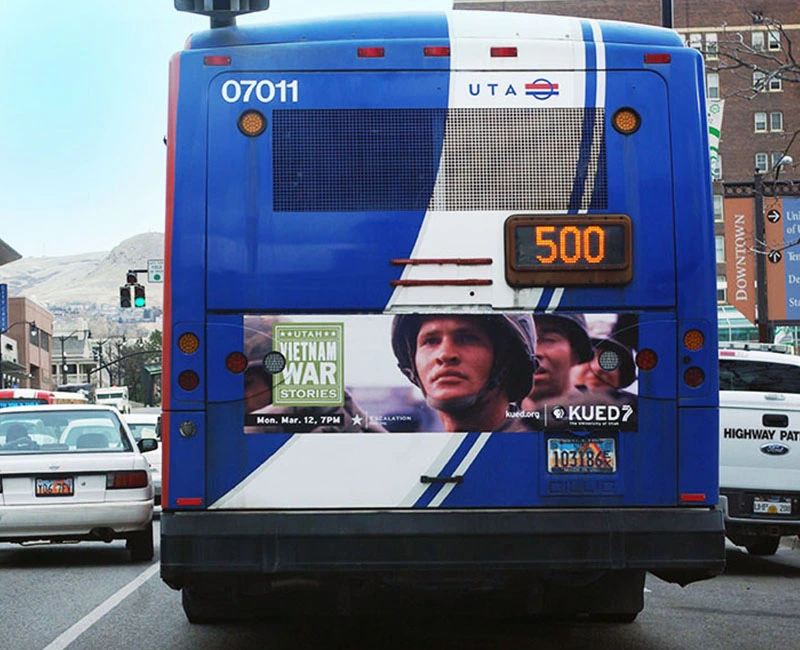 Bus Advertising, Vietnam War, KUED