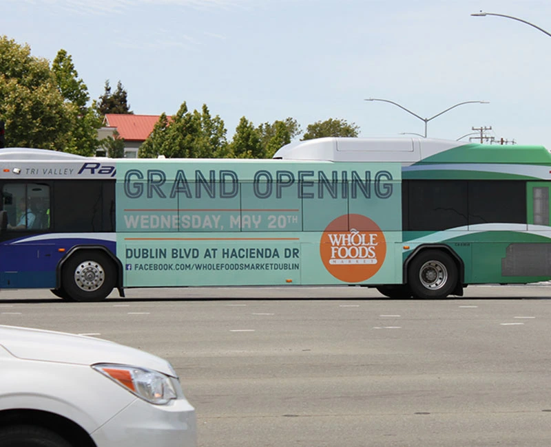 Bus Advertising for Whole Foods, Grand Opening