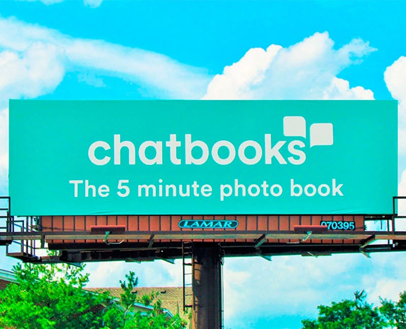 Billboard Advertising, chatbooks The 5 minute photo book