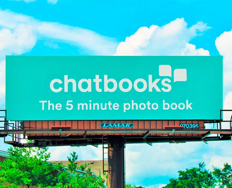 Billboard Advertising, chatbooks, The 5 minute photo book
