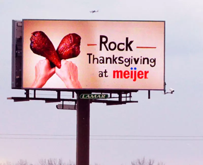 Digital Billboard Advertising Rock Thanksgiving at mejier