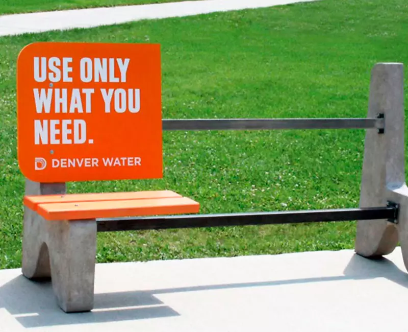 Bench Advertising, Use only what you need, Denver Water