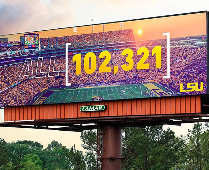Digital Billboard, Stadium All 102,321, LSU