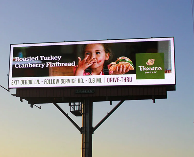 Digital Billboard Advertising ,Roasted Turkey, Cranberry Flatbread, Panera Bread