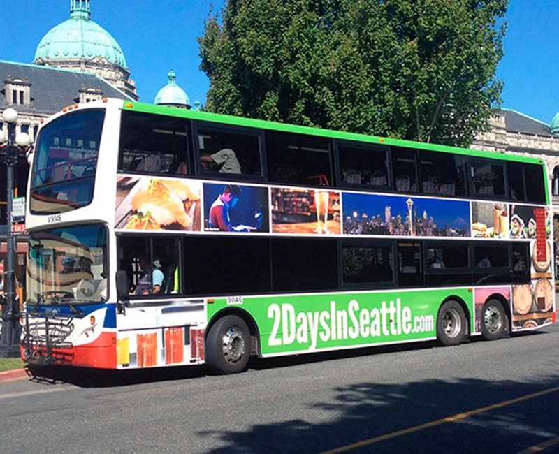2 Days in Seattle Bus Advertising