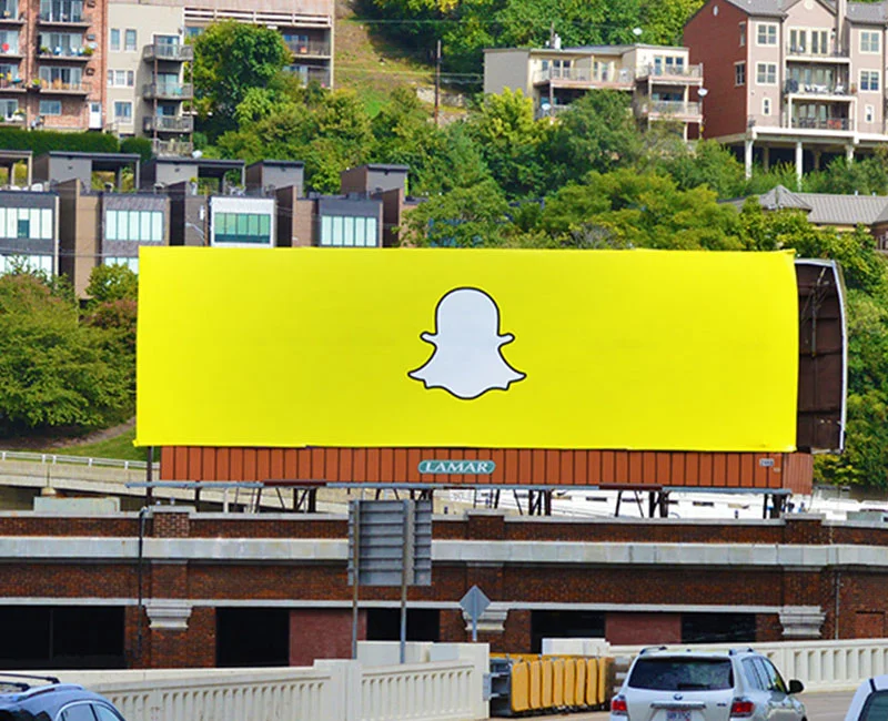 Billboard Advertising for Snapchat Logo