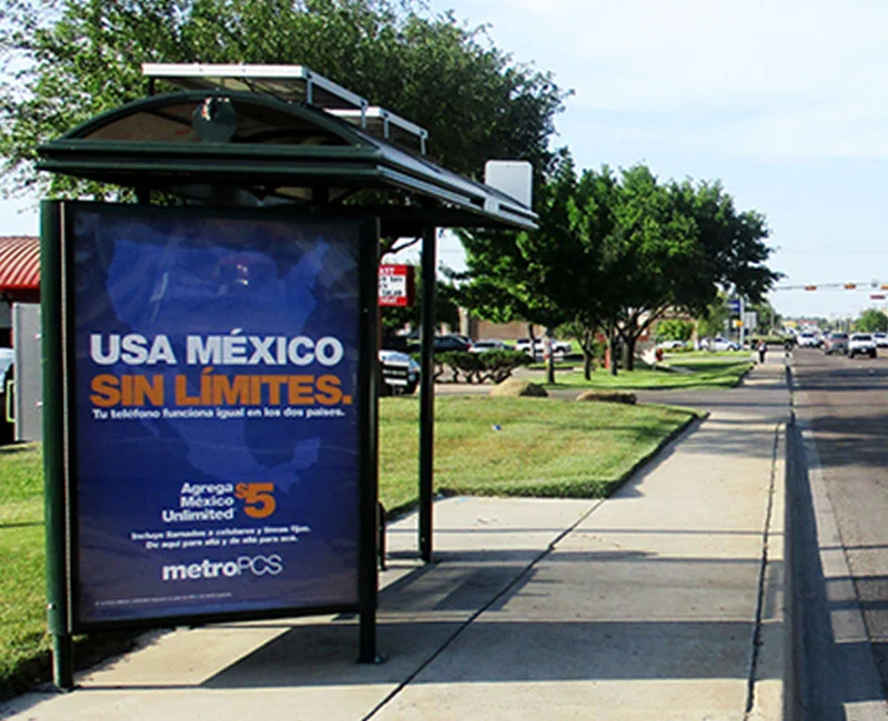 Bus Stop Advertising, USA México, Sin Límite, Metro PCS