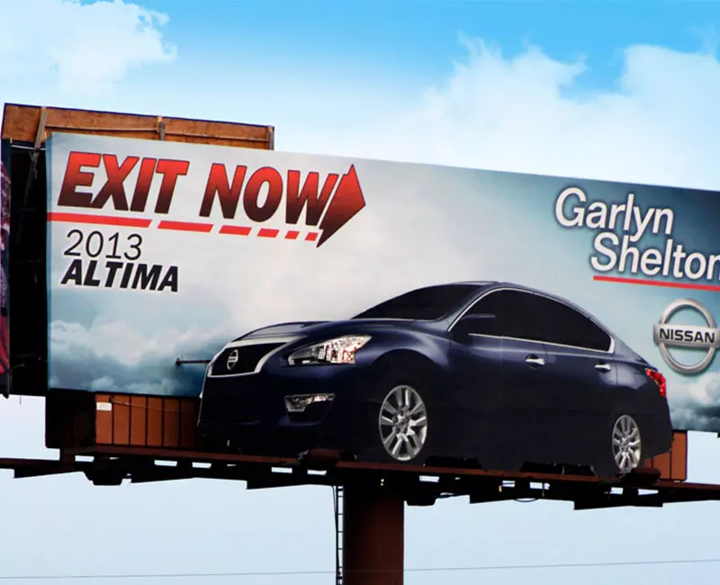 Billboard Exit Now, 2013 Altima, Garly Shelton, Nissan