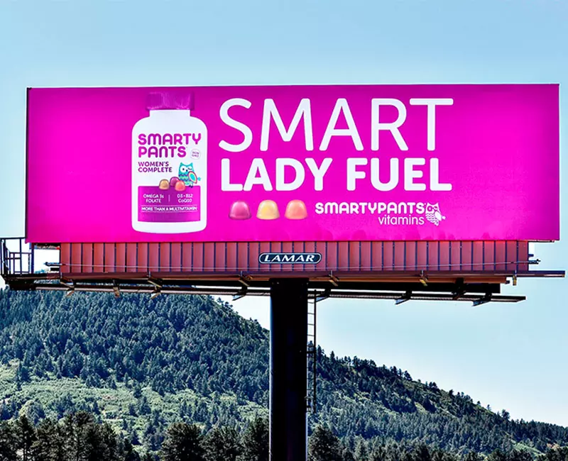 Billboard Advertising, Smart Lady Fuel, Smartv Pants