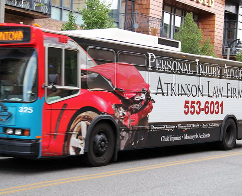 Bus Advertising, Personal Injury Attor, Atkinson Law Firm