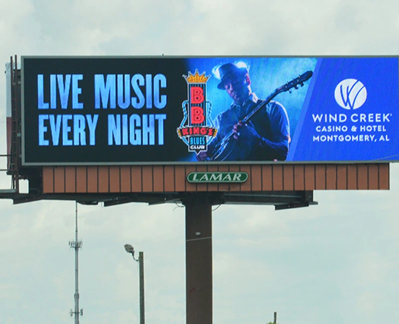 Digital Billboard Advertising, Wind Creek Casino and Hotel, Live Music Every Night