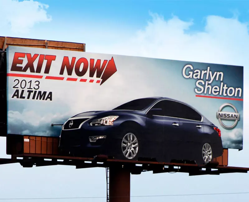 Billboard Advertising Exit Now, Garlyn Shelton, 2013 Altima