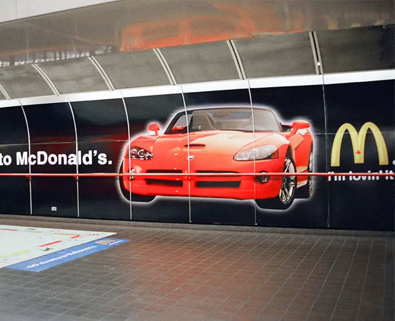 Transit Advertising Go to Mcdonald's