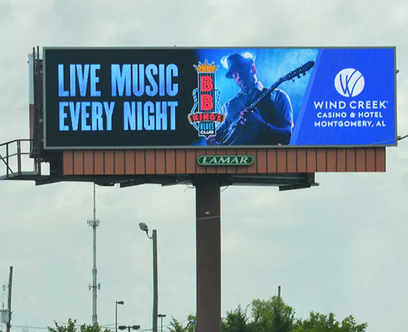 Digital Billboard Advertising, Live Music, Every Night, Wind Creek Casino, Casino & Hotel