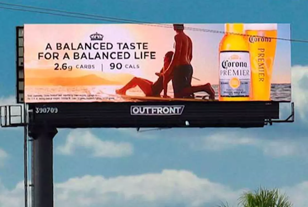 image of longview beer digital billboard