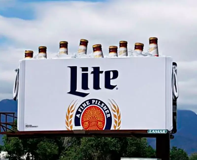 Billboard Advertising, Miller Lite Beer