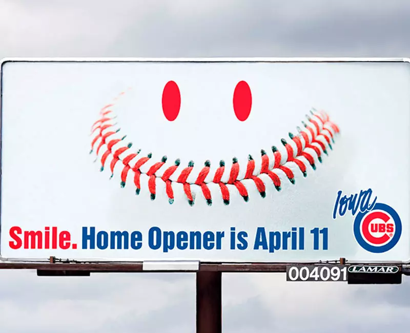 Billboard Advertising. Smile Home Opener, Love Cubs