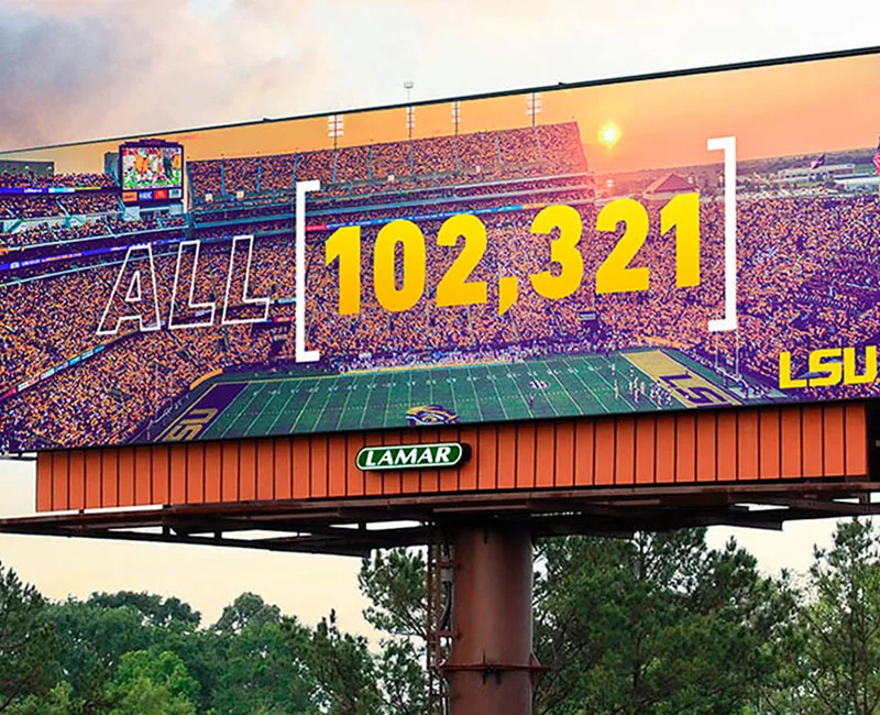 Digital Billboard Advertising, LSU, All 102,321
