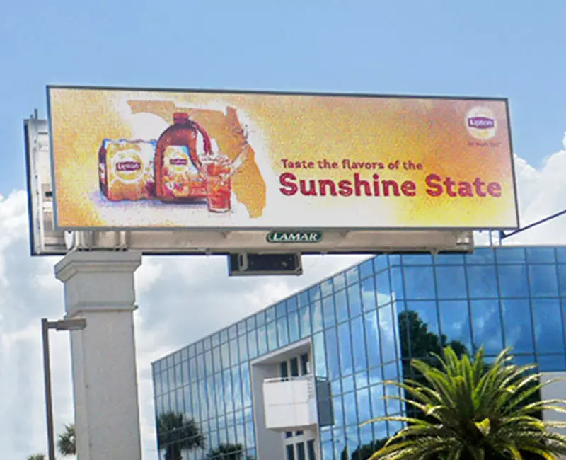 Digital Billboard Advertising, Taste the flavors of the Sunshine State