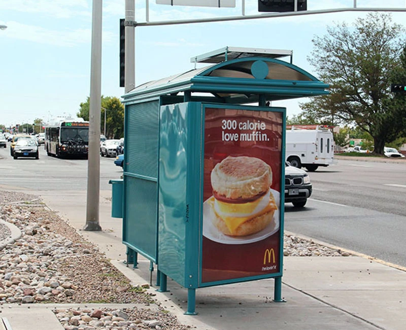 Transit Advertising for Mcdonalds at bus Stop, 300 calorie love muffin