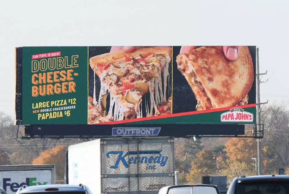 image of rio grande valley pizza billboard advertising