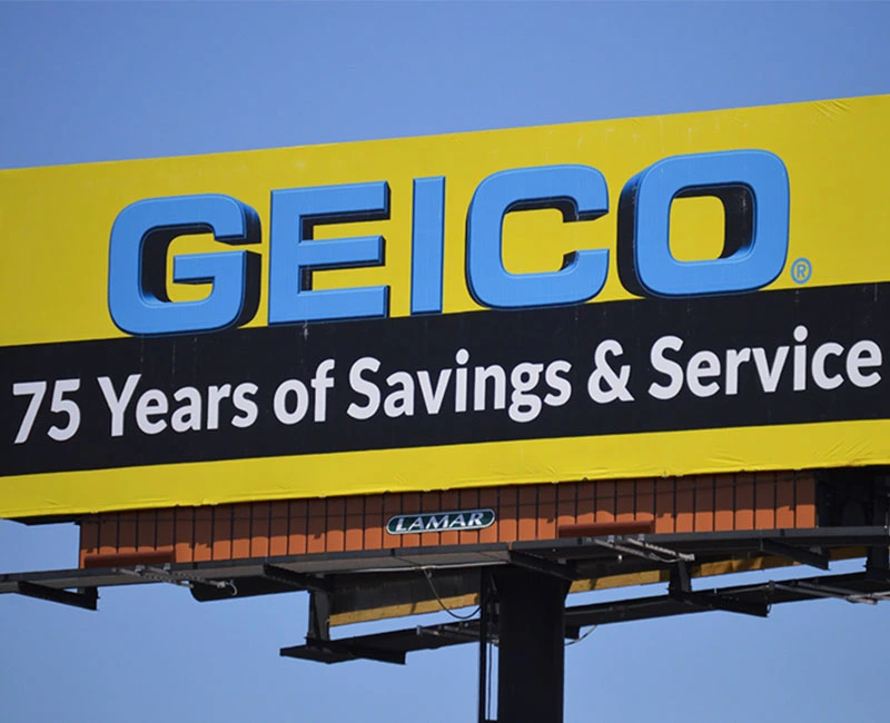 Billboard Advertising, GEICO, 75 Years of Saving & Service