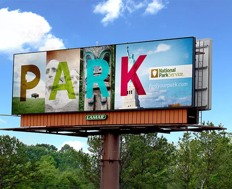 Digital Billboard Advertising, PARK, National Park Service