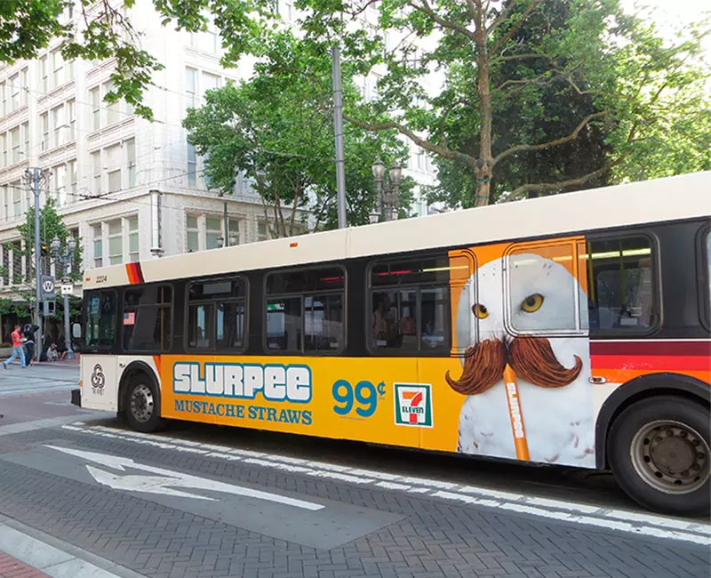 Bus Advertising, Slurpee, 99 cents, Seven Eleven