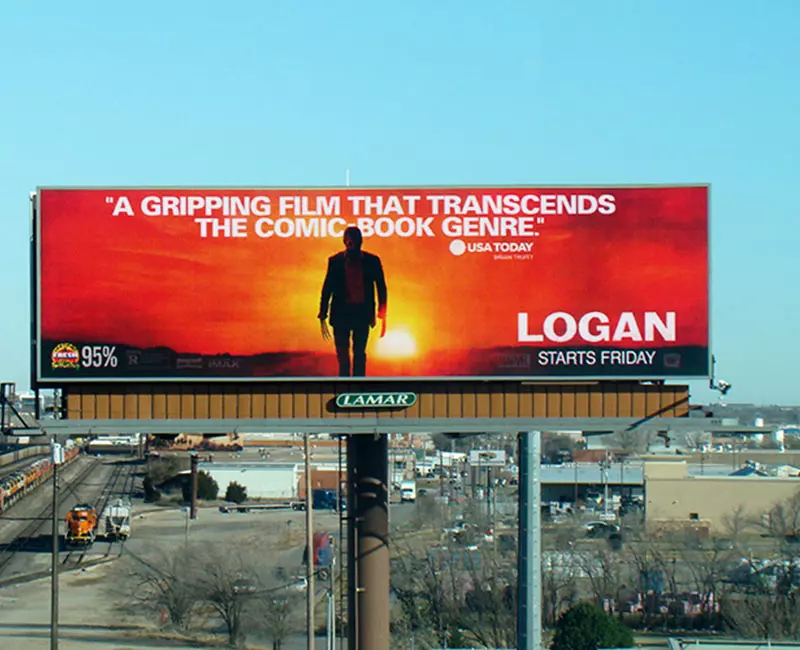 Digital Billboard Advertising, A gripping film that trascends the coming book genre, Logan